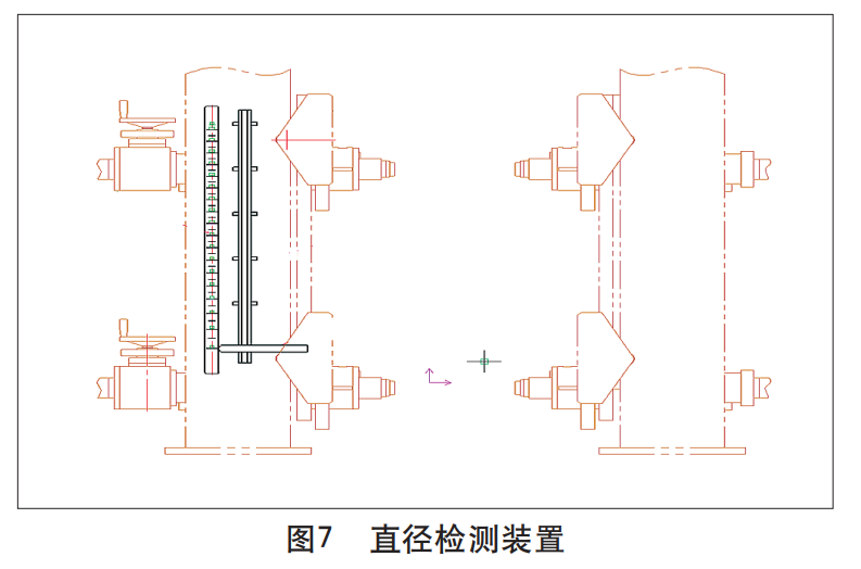 衛(wèi)生紙復(fù)卷機(jī)直徑檢測裝置